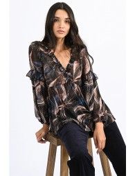 Abstract print blouse
