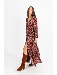 Printed wrap dress