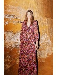 Printed wrap dress
