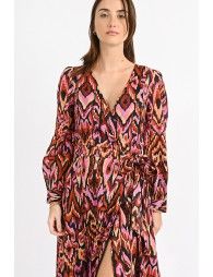 Printed wrap dress