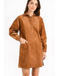 Straight corduroy dress