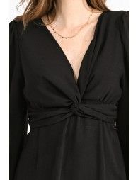 Mini dress with twisted bust