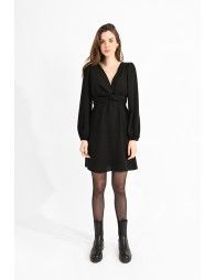 Mini dress with twisted bust