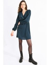 Mini dress with twisted bust