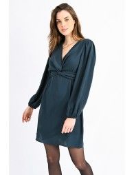 Mini dress with twisted bust