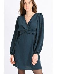 Mini dress with twisted bust