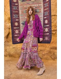 Fit and flare long dress