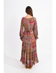 Fit and flare long dress