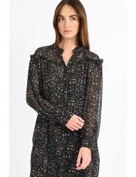 Floral print shirt dress