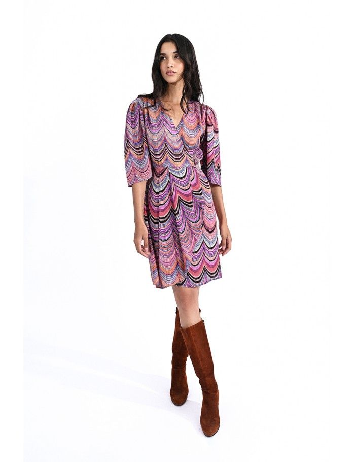 Mini fake wrap dress