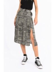 Midi printed skirt
