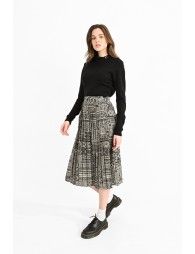 Midi printed skirt