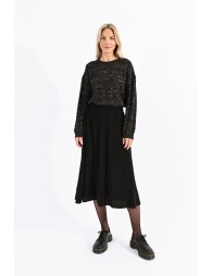 Metallic midi skirt