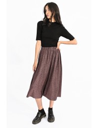 Metallic midi skirt