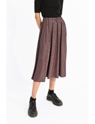 Metallic midi skirt