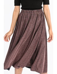Metallic midi skirt