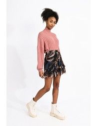 Ruffled mini skirt