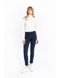 5-pocket pants with gold dots