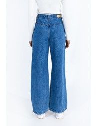 Wide leg denim pants