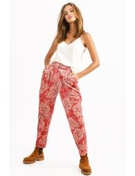 Straight paisley pants