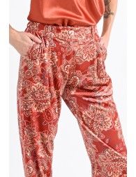 Straight paisley pants