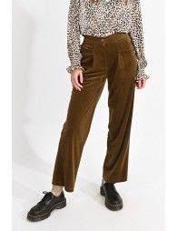 High waist velvet pants