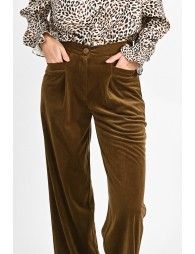 High waist velvet pants