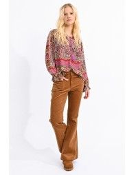 Flare leg velvet pants