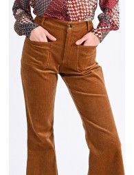 Flare leg velvet pants