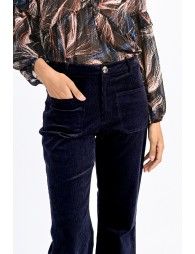 Flare leg velvet pants
