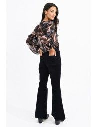 Flare leg velvet pants