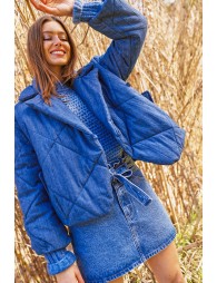 Quilted denim jacket
