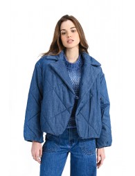 Quilted denim jacket