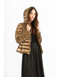 Hooded puffer coat