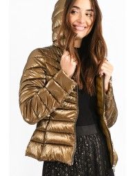 Hooded puffer coat