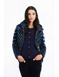 Hooded puffer coat