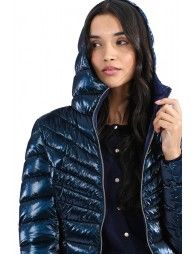 Hooded puffer coat