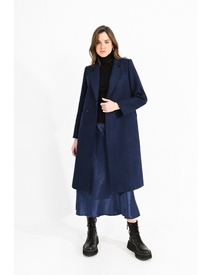 Long outlet navy coat