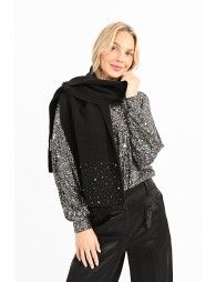 Fine knit scarf