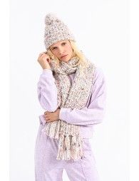 Scarf with mottled stitch