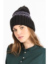Fake fur pompom beanie