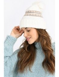 Fake fur pompom beanie