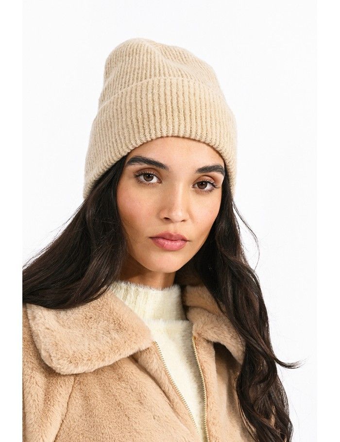 Ribbed knit hat