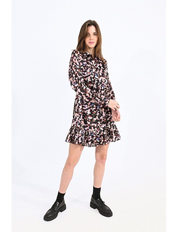 Printed shirt dress