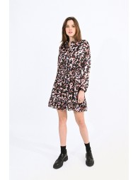 Printed shirt dress