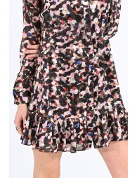 Printed shirt dress