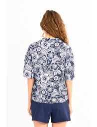 Camisa de manga corta, con estampado floral 