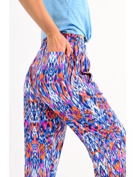 Pantalón largo, estampado multicolor 