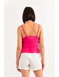 Camisole with sliding side ties