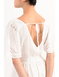 Cotton V-neckline dress